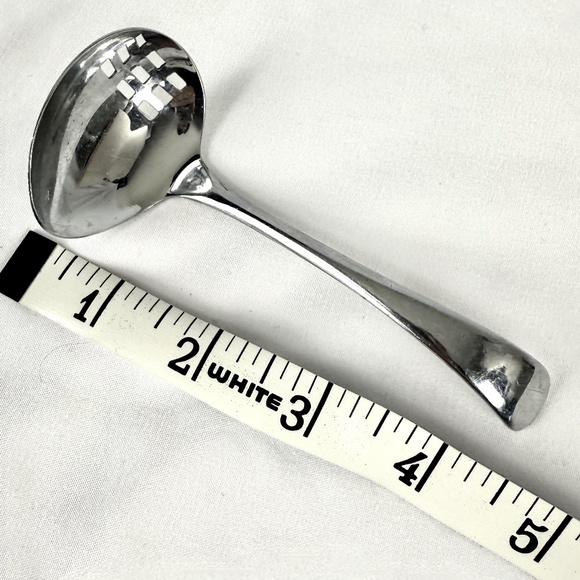 Vintage Slotted Ladle by GM Thurnauer England 4.5 in Stainless Crome Plated EUC - Picture 2 of 8